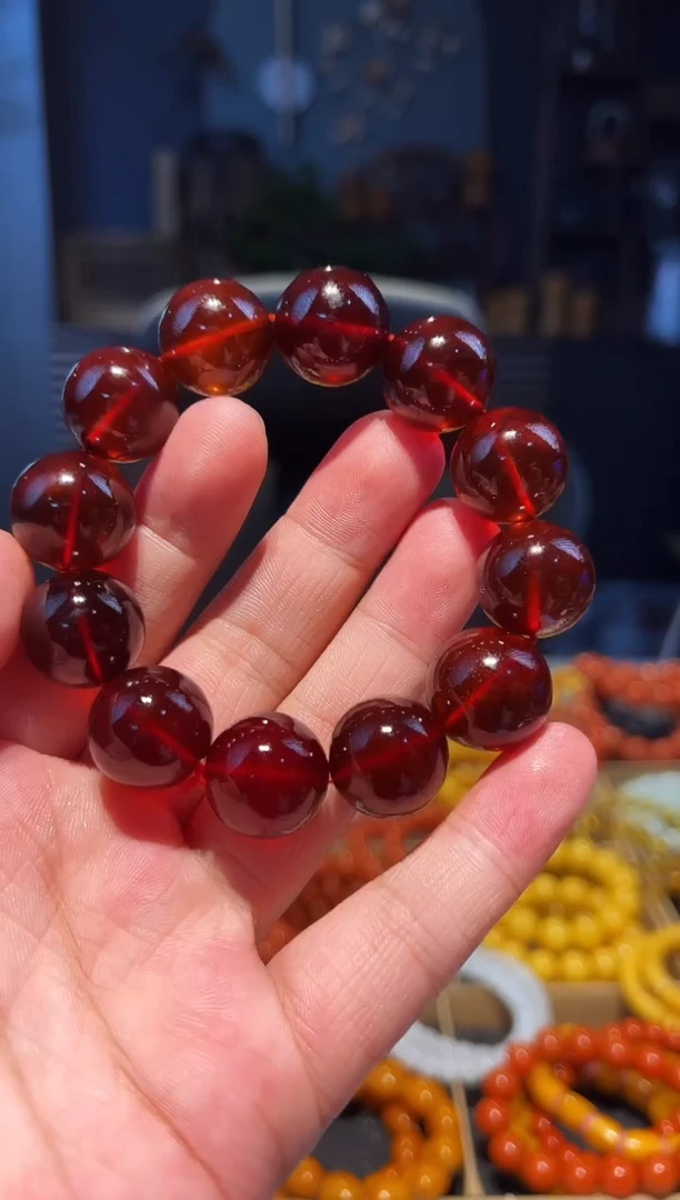 手串琥珀未镶嵌18+