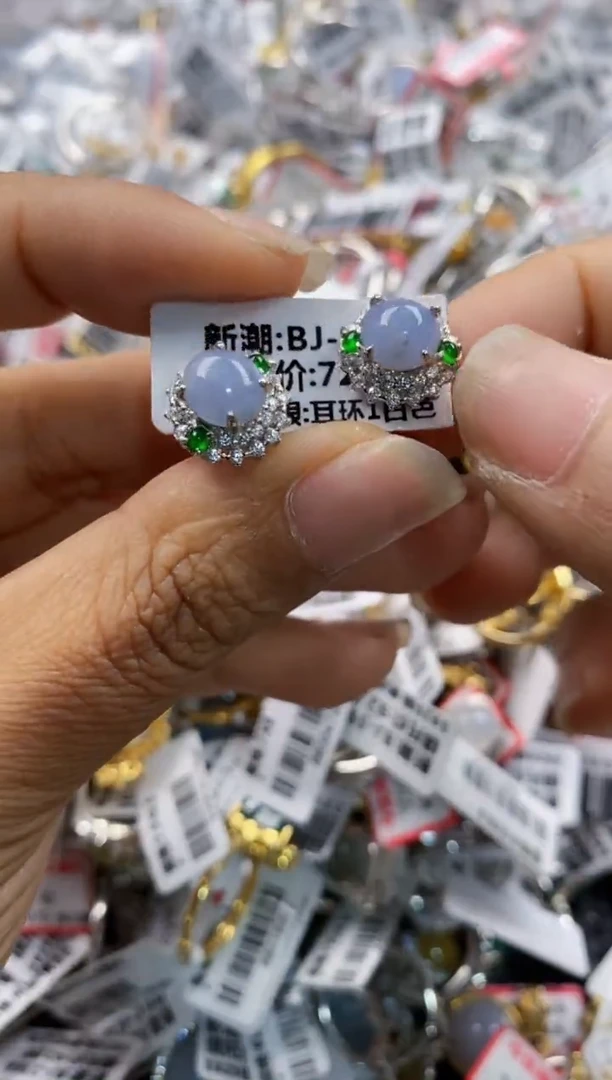 银S925镶嵌戒指翡翠555----4