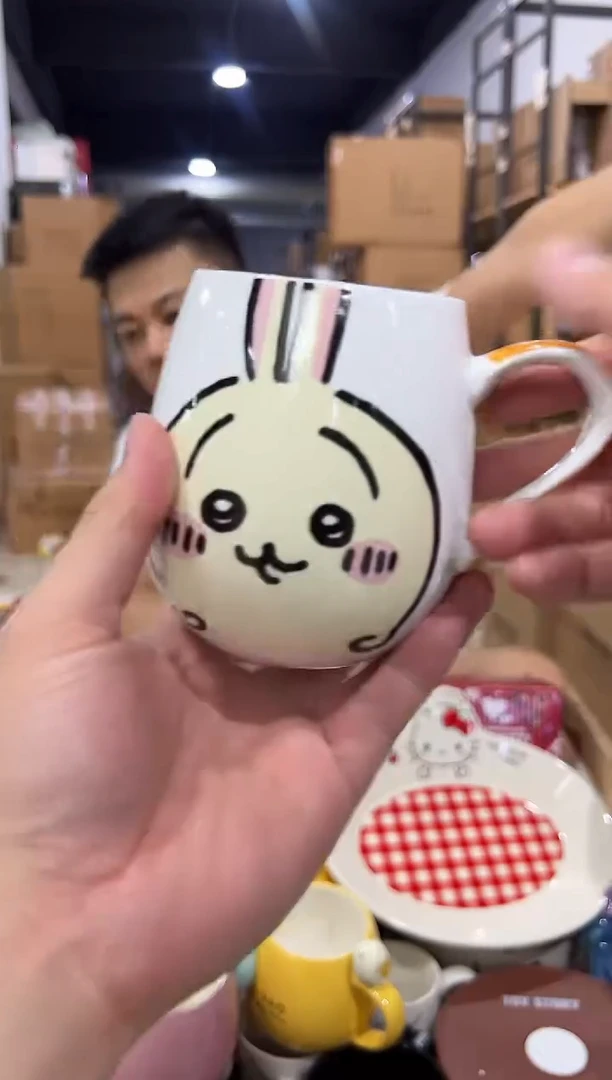 瓷片乌萨奇大肚杯 微瑕