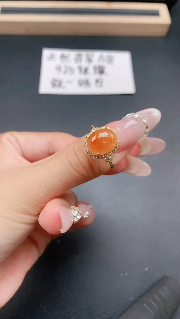 银S925镶嵌戒指翡翠11