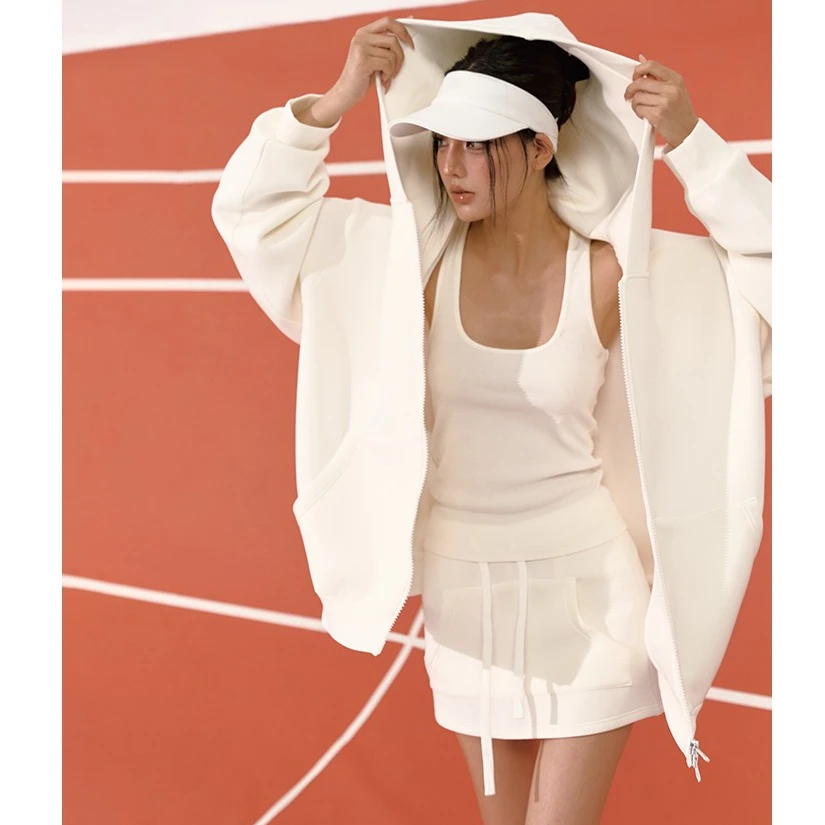 anna aneae运动套装女秋冬通勤气质休闲背心