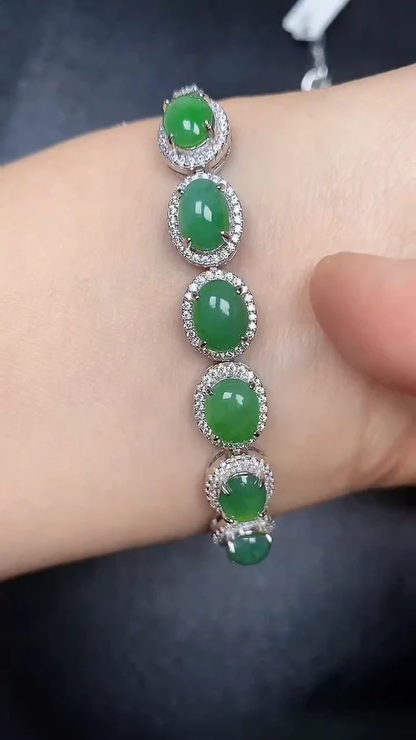 银S925镶嵌戒指翡翠2690