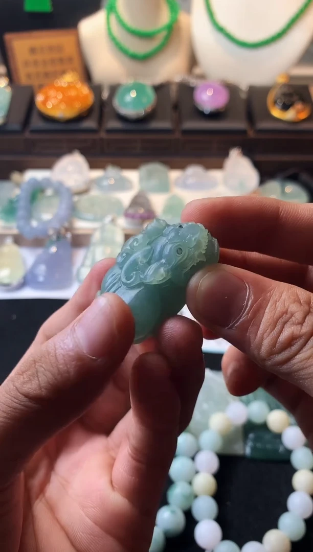 未镶嵌定制翡翠小***称 5022毛货不退不换