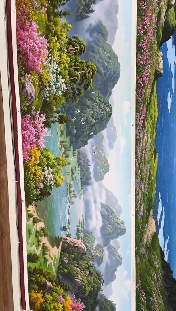油画【85号】2.2米丨朝鲜原创纯手绘孤品油画丨顺丰包邮