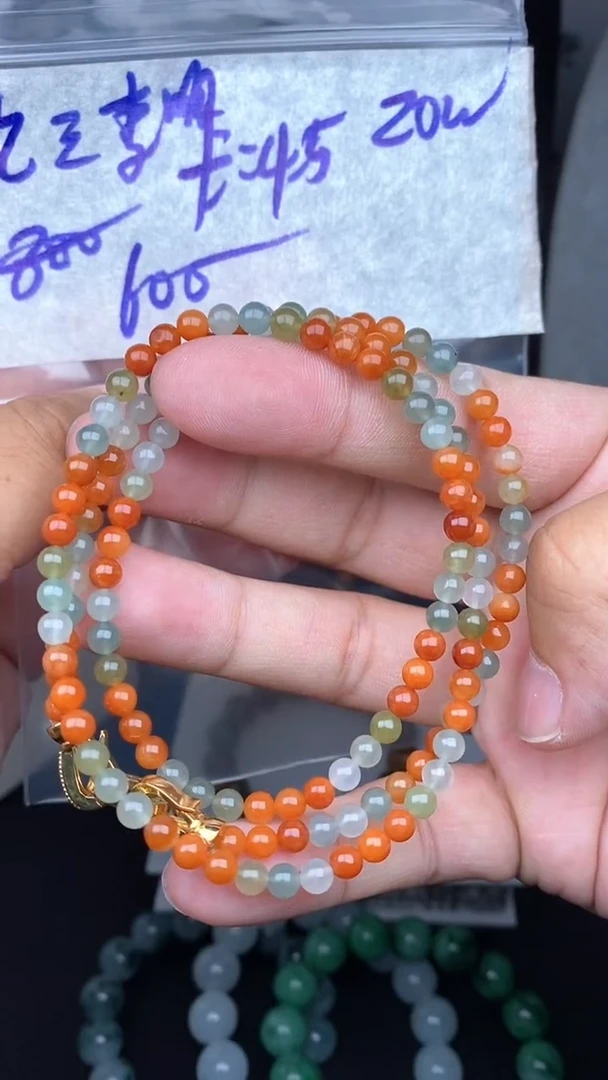 未镶嵌定制翡翠九**明毛货需精细抛光拍一发一