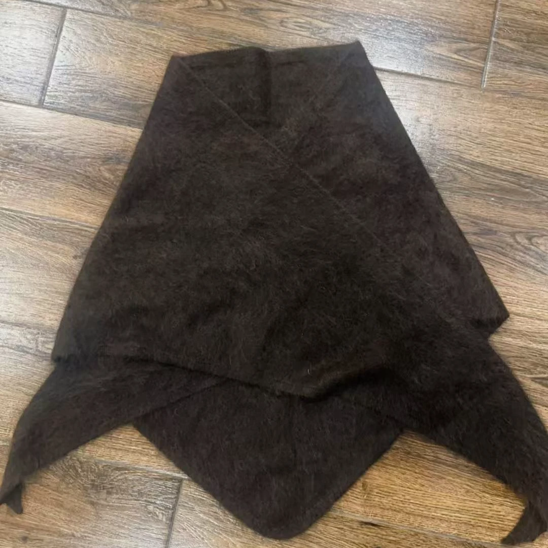 羊绒拉绒围巾三角巾大披肩