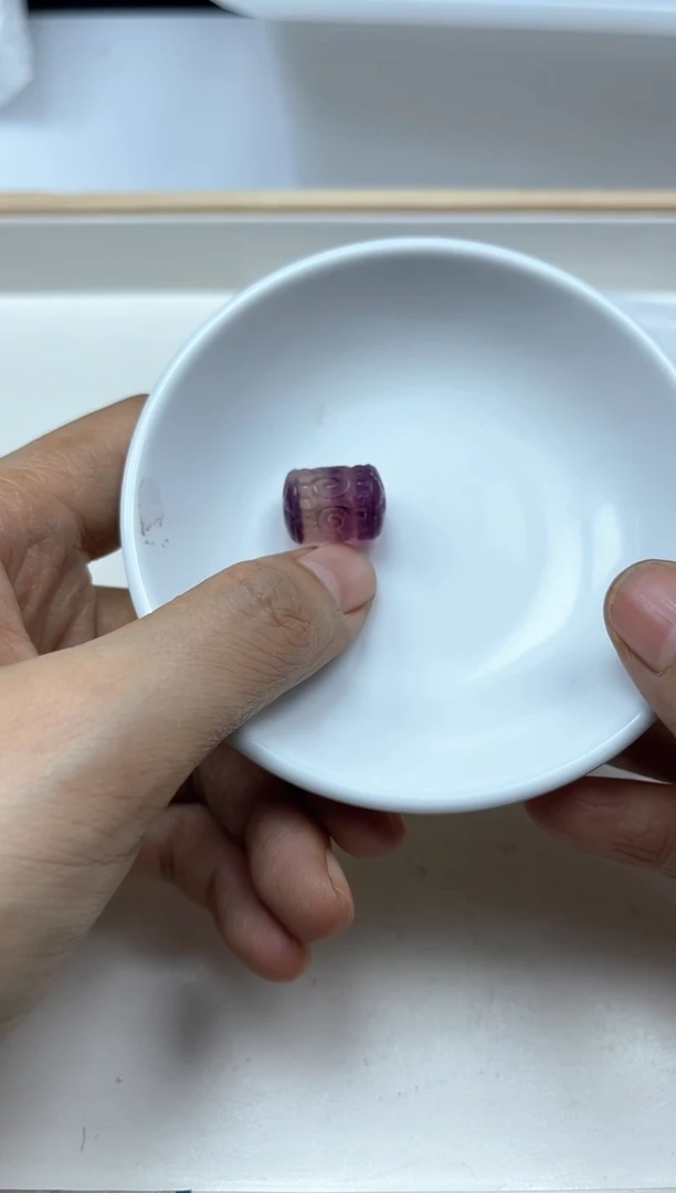 未镶嵌颈饰水晶d862 紫黄水晶 回纹桶珠 1个12元