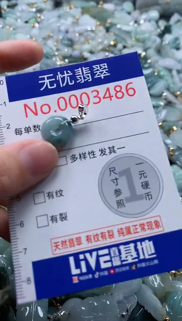 翡翠未镶嵌吊坠(不含链)3486