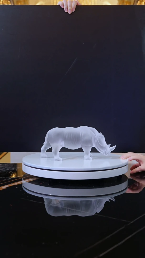 摆件AJ06611琉璃黑犀牛艺术摆件