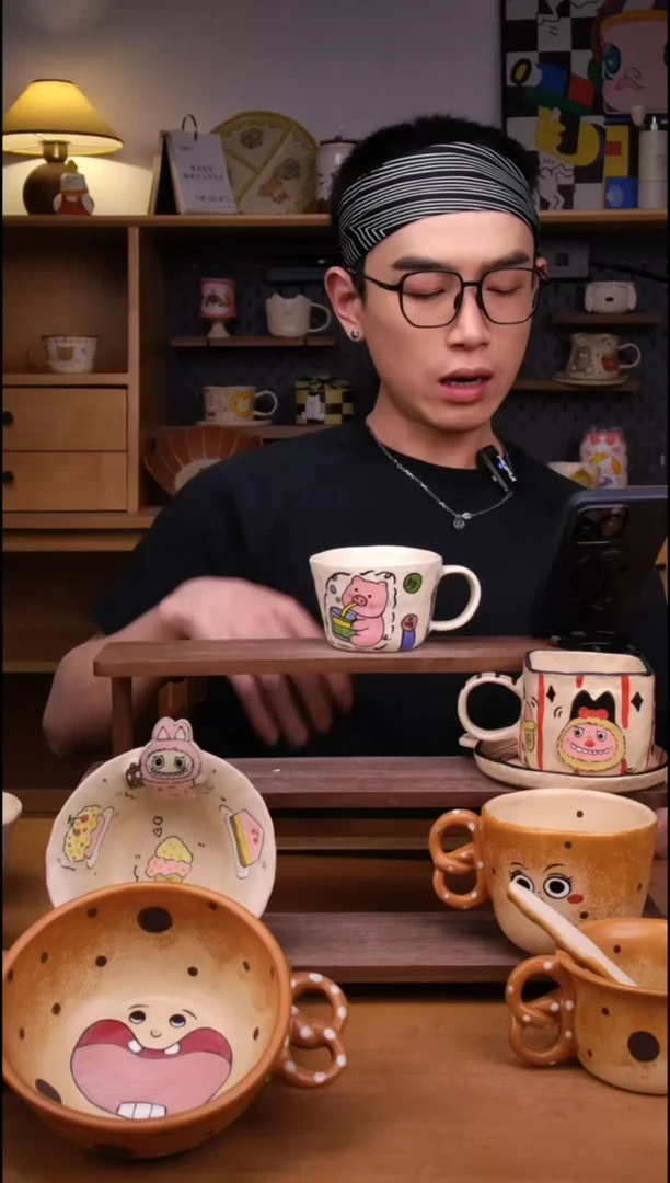 杯子景德镇可爱设计师款陶瓷