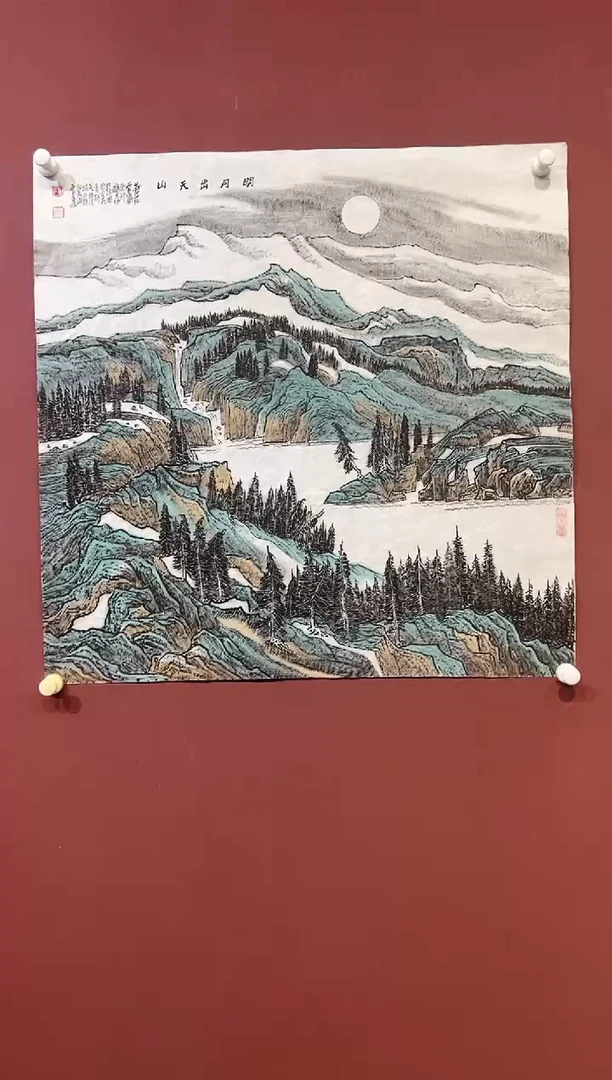 国画段保国 教授 四平尺山水作品