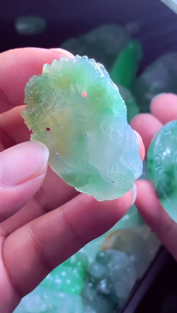 定制翡翠未镶嵌郭**#翡翠毛货定制