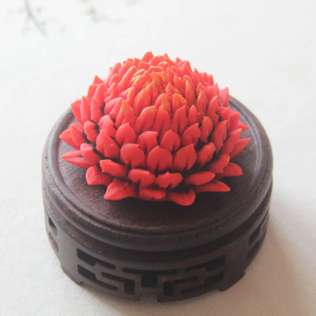 茶菓子/茶果子/和果子/茶具/摆件/中式/鸡翅木底托