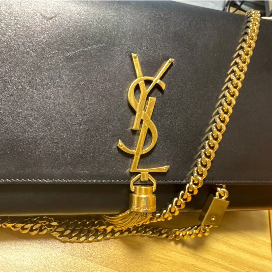 99新 YSL/圣罗兰 云朵奢品/圣罗兰光面流苏中号/98新