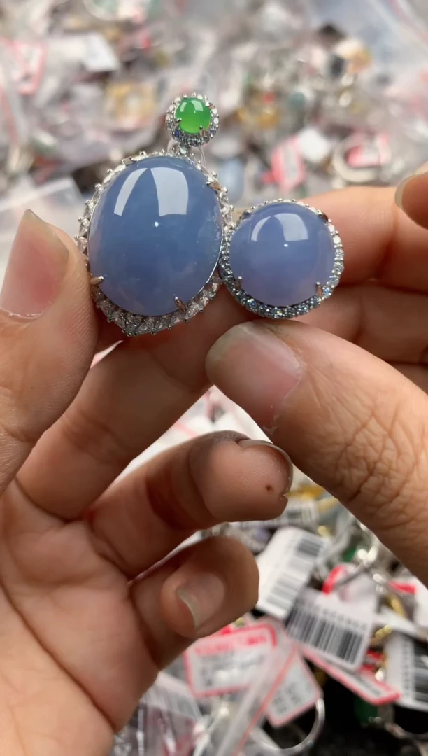 银S925镶嵌戒指翡翠19                5