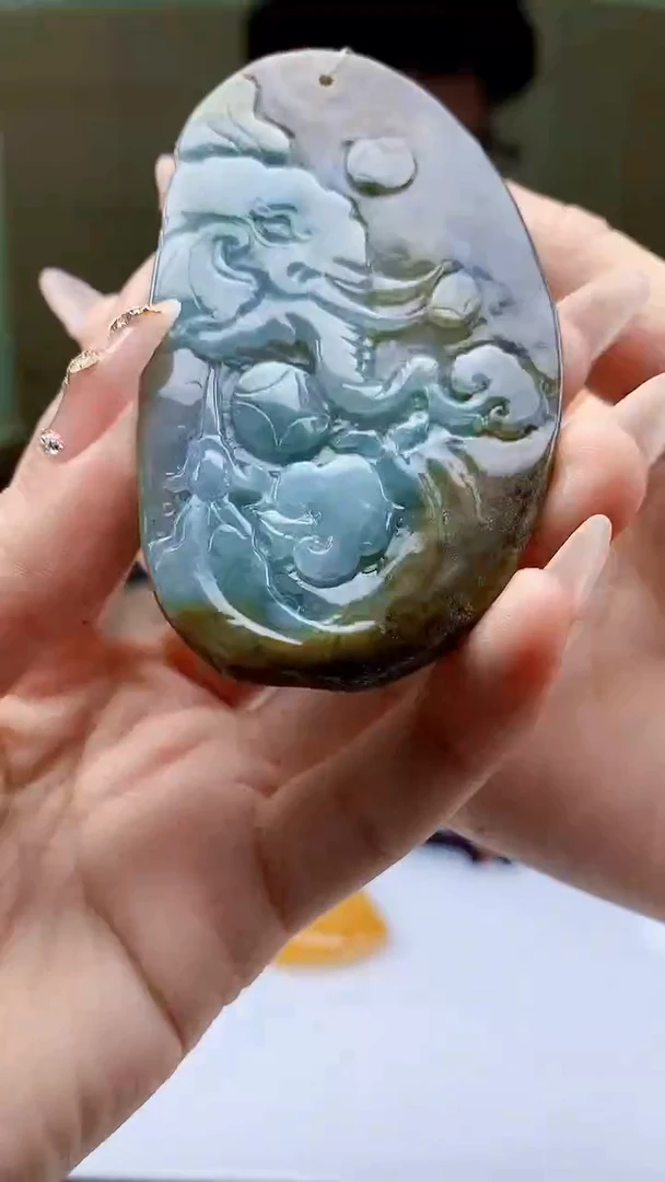 【闪购商品】定制翡翠未镶嵌4688ty-毛货挂件104