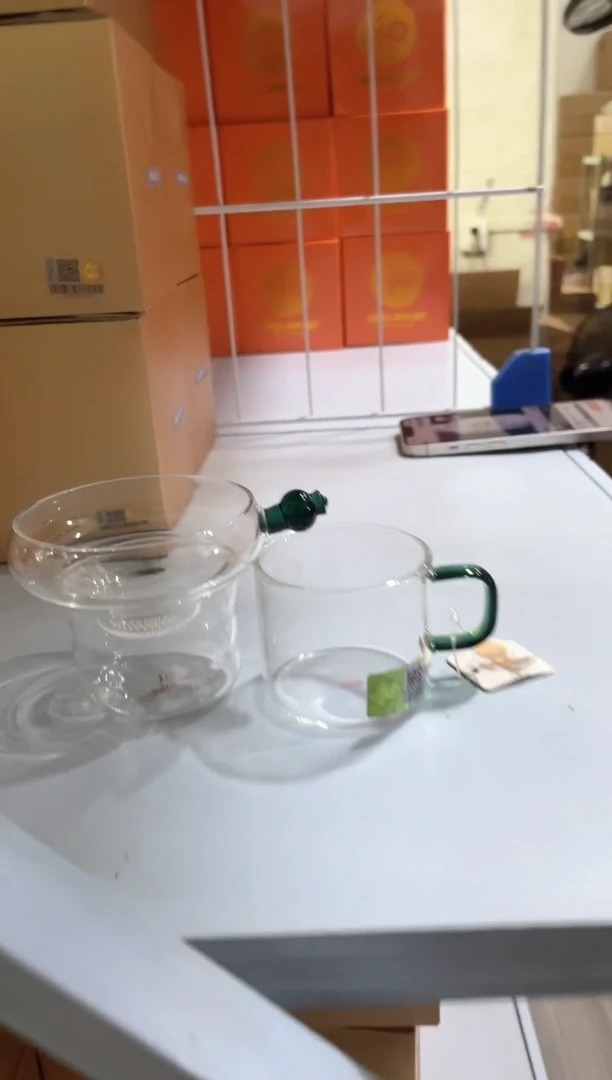 晶彩/奉珠激光打孔/墨绿+禾器清禾杯一个装墨绿色