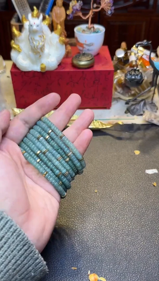 【闪购商品】翡翠手链未镶嵌翡翠片珠6mm多样性发其一