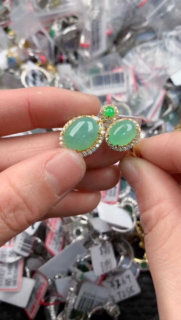 银S925镶嵌戒指翡翠111    7