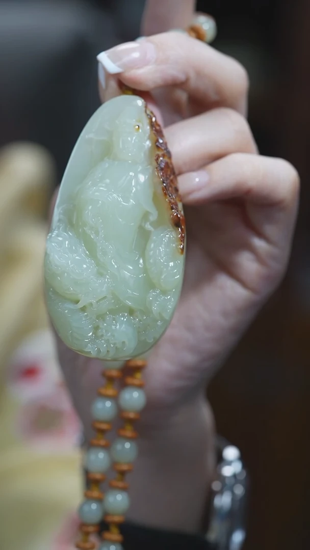 颈饰未镶嵌和田玉观音