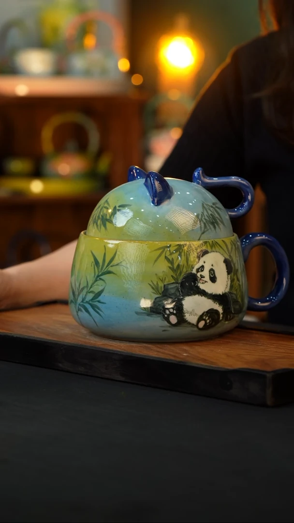 杯手绘心瓷陶瓷浮力