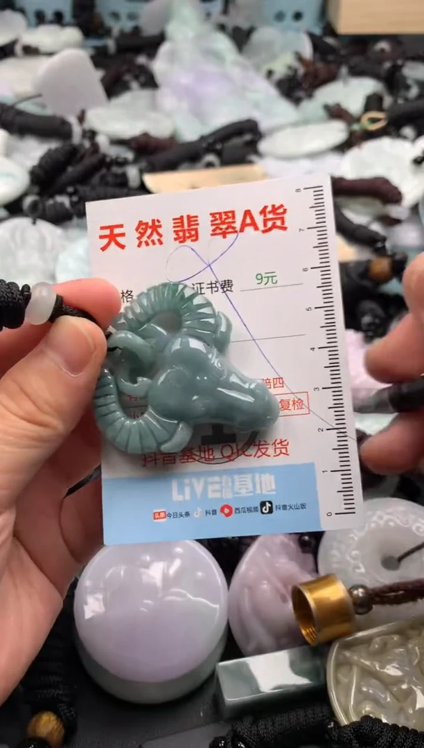 翡翠未镶嵌吊坠(不含链)1