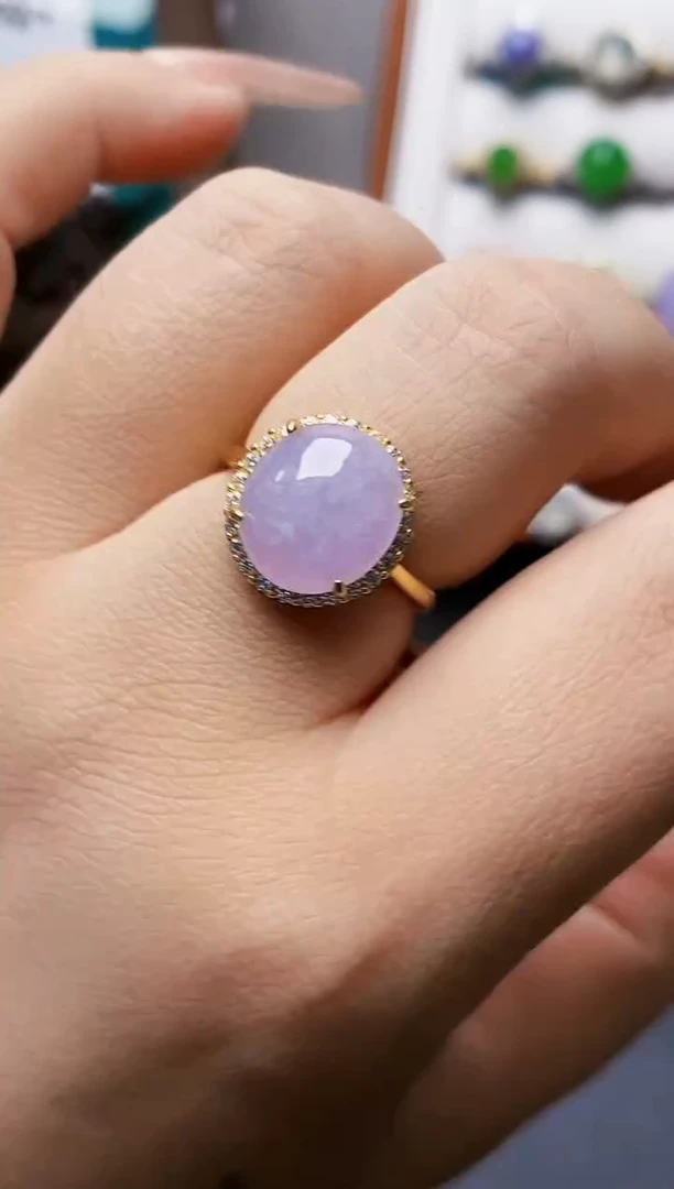 银S925镶嵌戒指翡翠1036