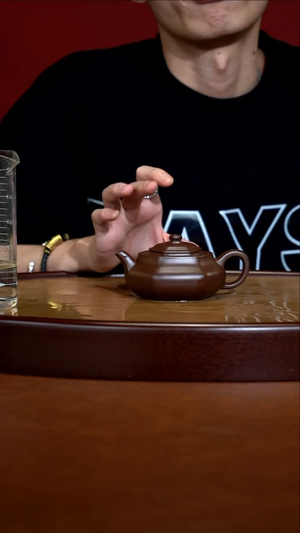 茶壶紫砂某革紫泥六方
