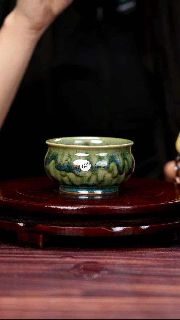 杯子609#盼龙窑一级品原矿钧瓷炉氏杯