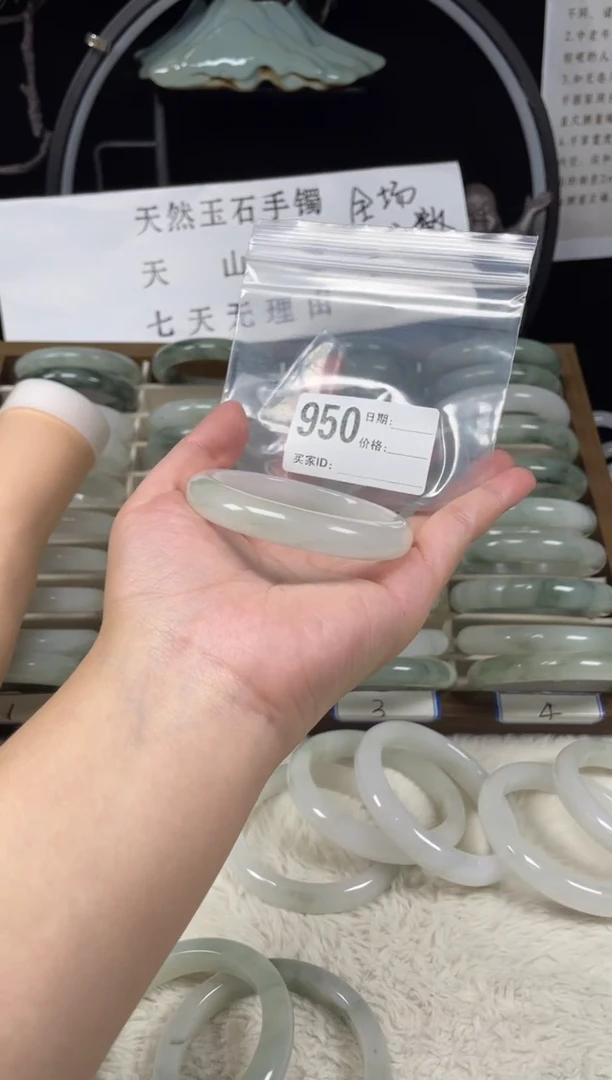 未镶嵌手镯石英质玉（天山翠）950