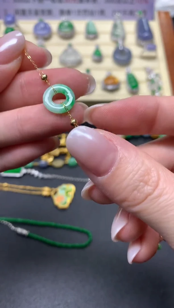 【闪购商品】翡翠手链18K金镶嵌多样性发其一|360+36