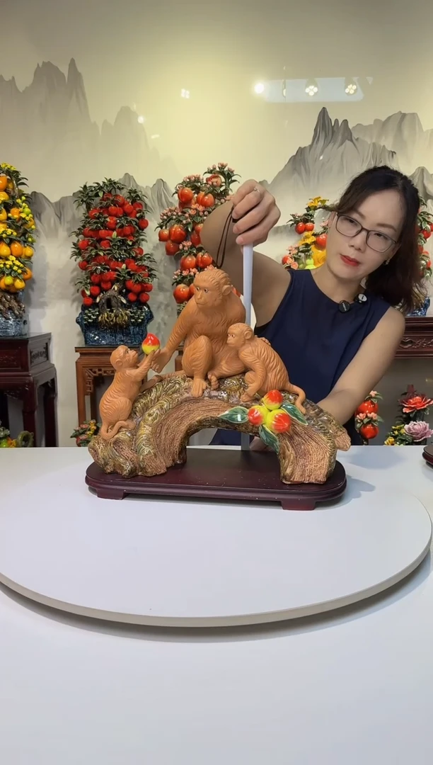 陶瓷猴子生肖石湾陶瓷