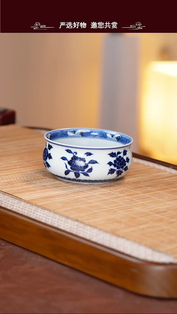 手工手绘青花主人杯