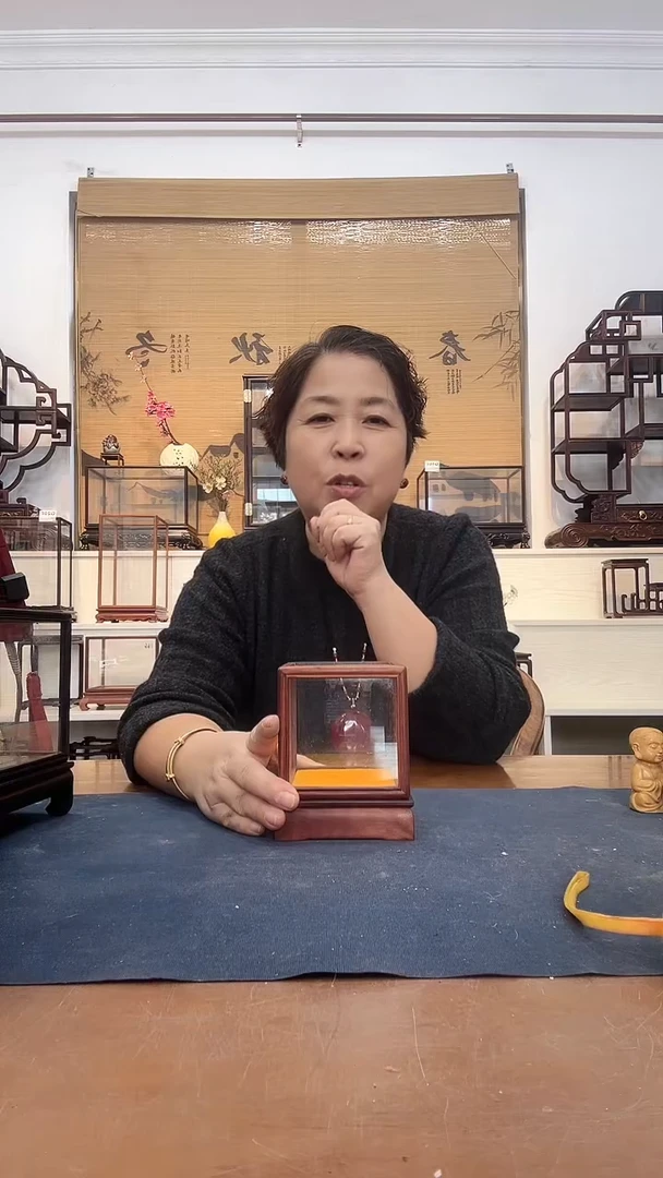 红酸枝木类玻璃罩062