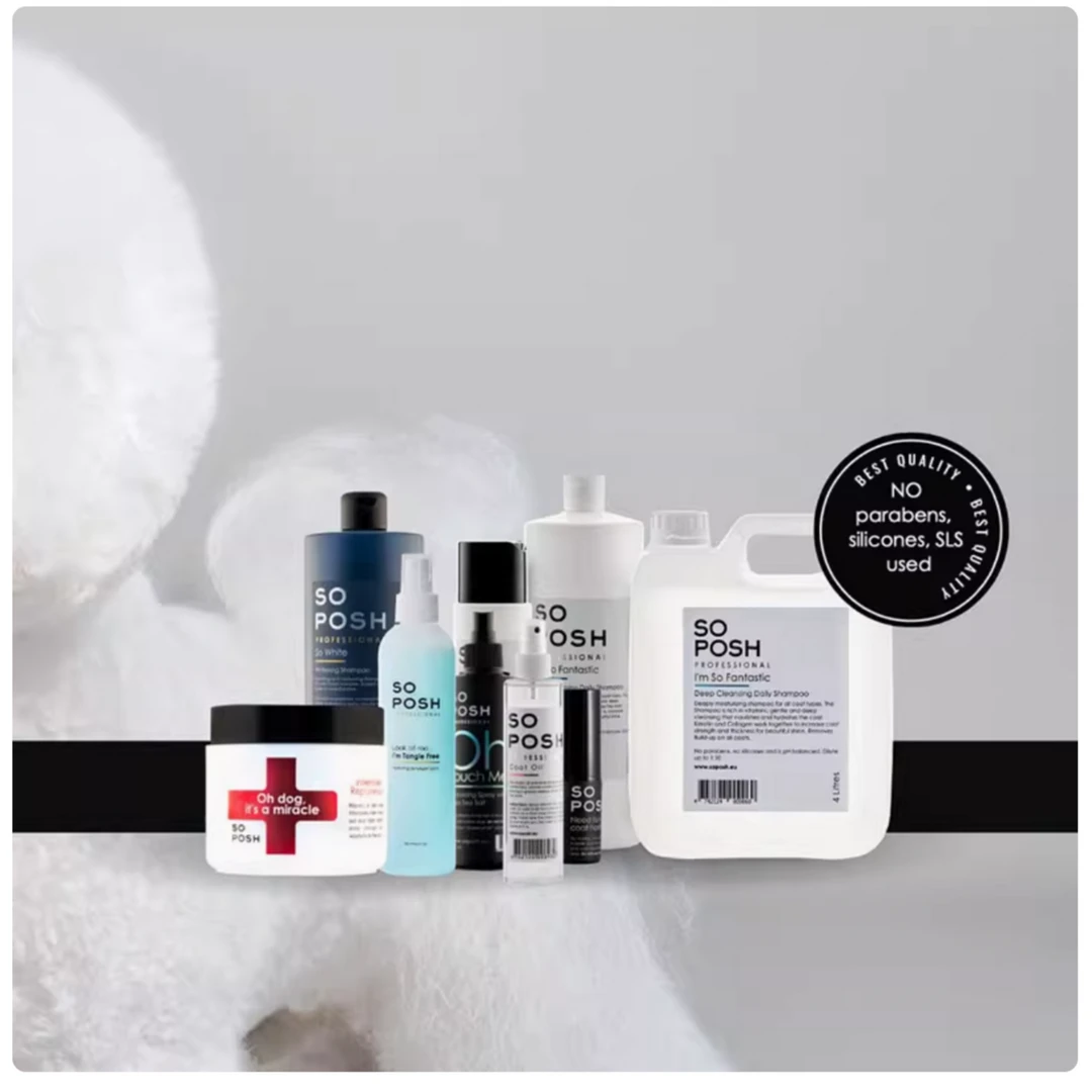 欧洲进口SOPOSH索铂诗猫狗赛级洗护柔顺蓬松沐浴露浴液香波浴液