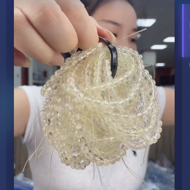 李书锦保真水晶圆珠手串 A0920 卡6左右 （一条）（多样性发货）