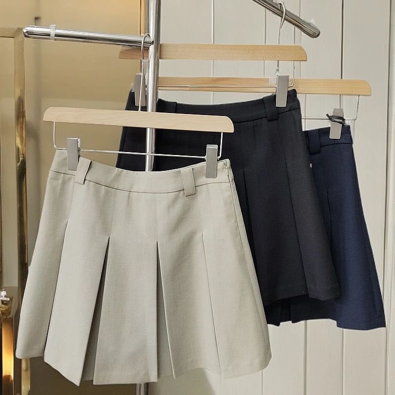 09605三色短摆裙