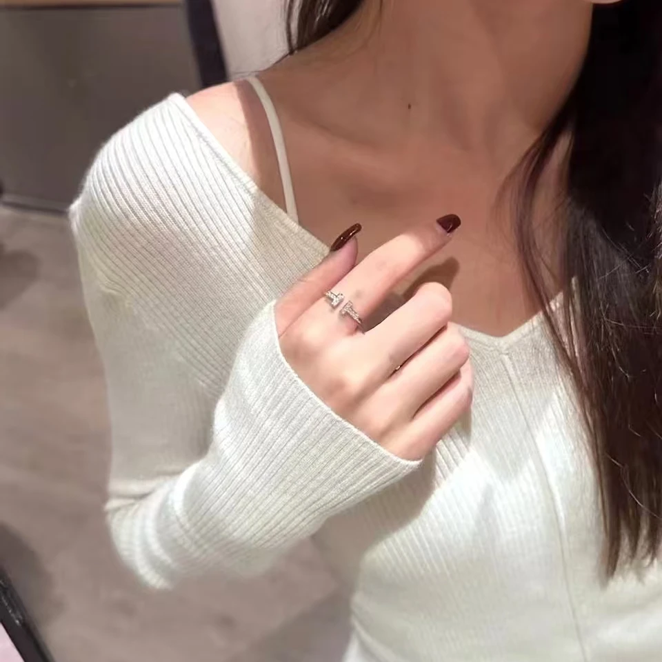 【双T戒指系列】气质轻奢百搭简约个性素款精致
