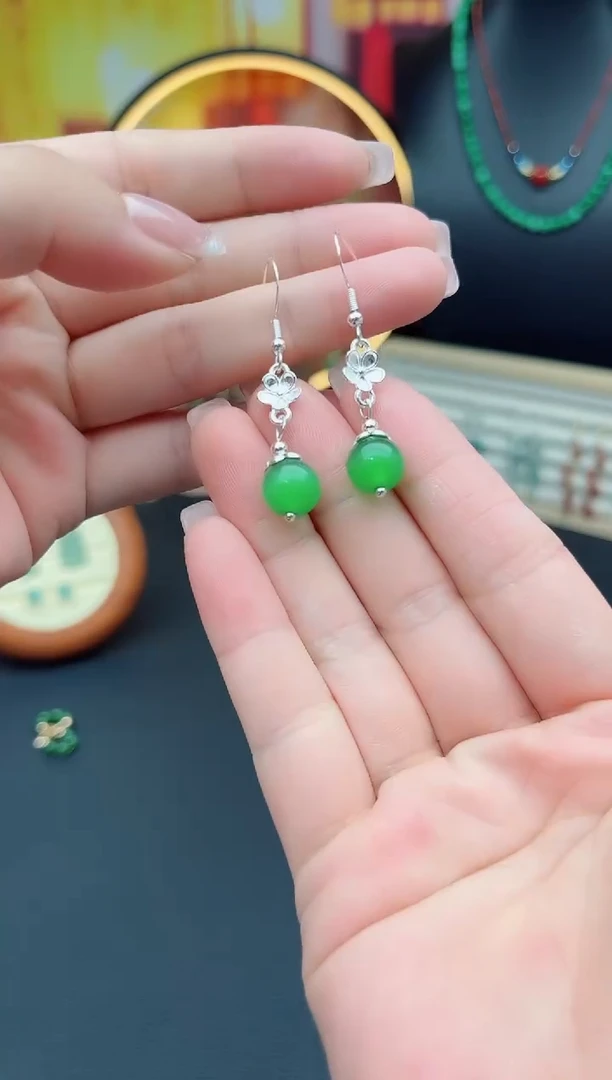 玛瑙/玉髓耳饰银S925镶嵌212000