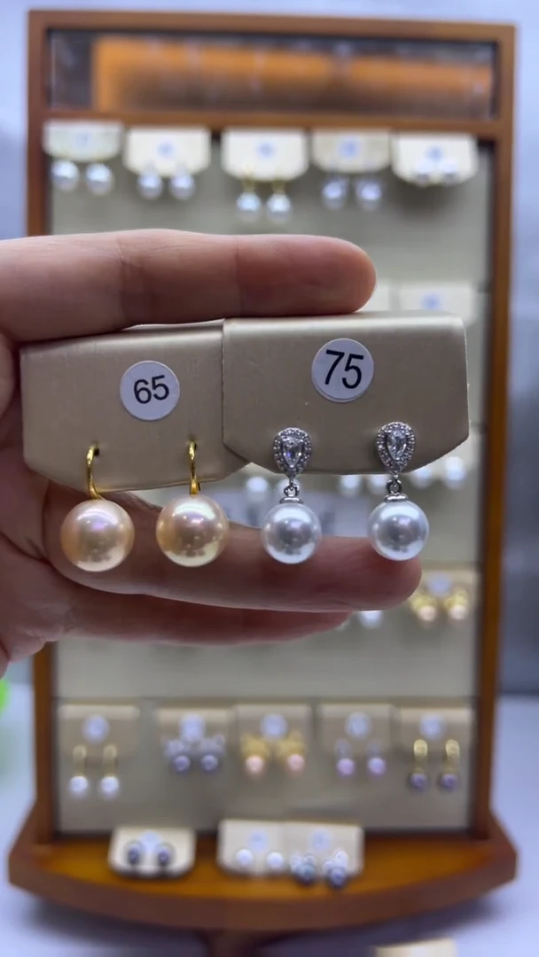 未镶嵌耳饰淡水珍珠75+65