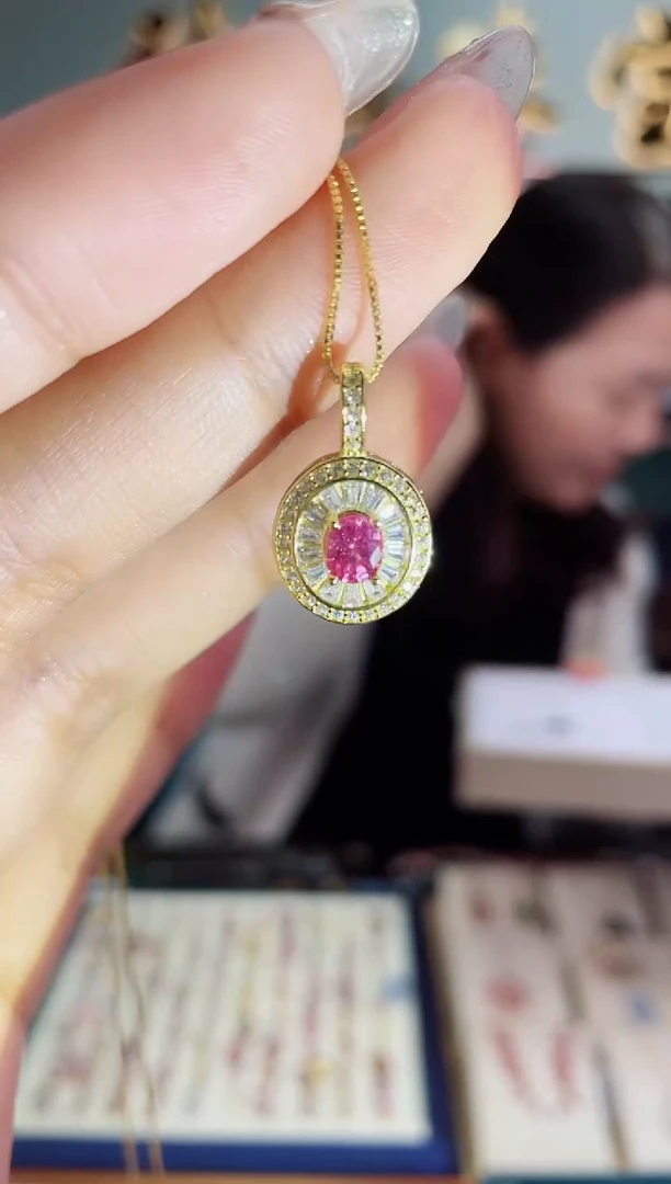 【闪购商品】彩色蓝宝石吊坠银S925镶嵌吊坠