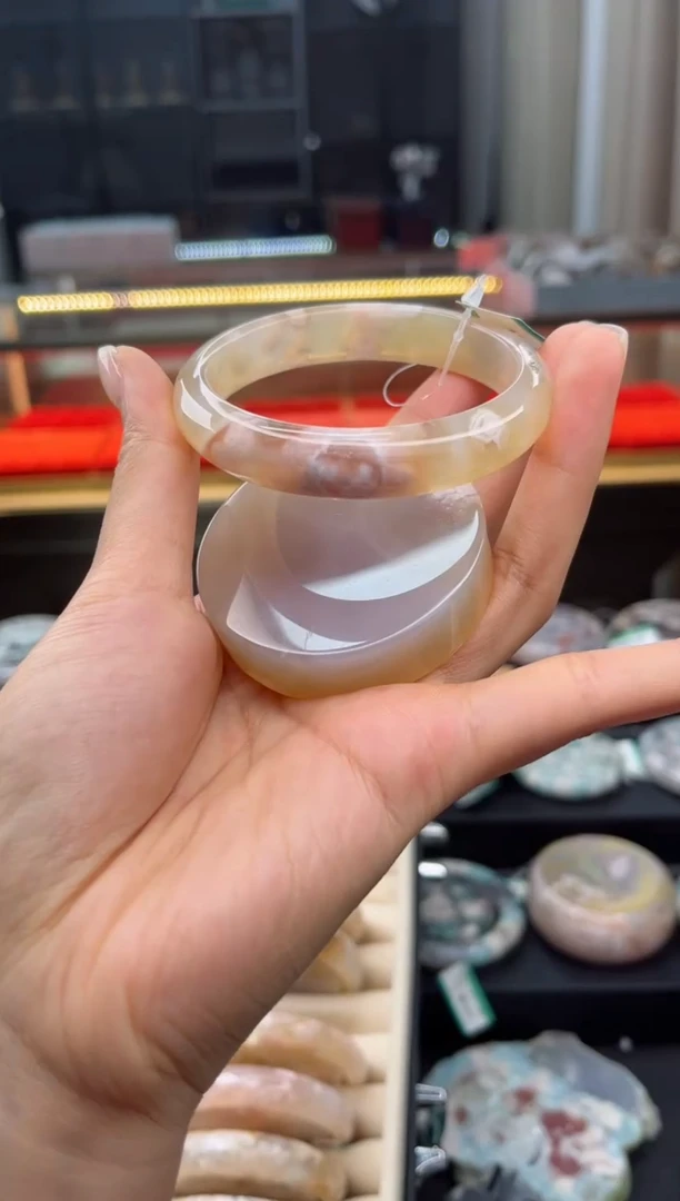 石英质玉手镯未镶嵌58圈口（赠送镯心）3572166