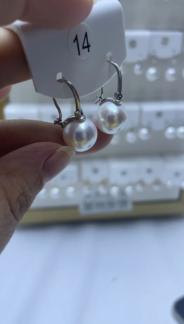 银S925镶嵌耳饰淡水珍珠14