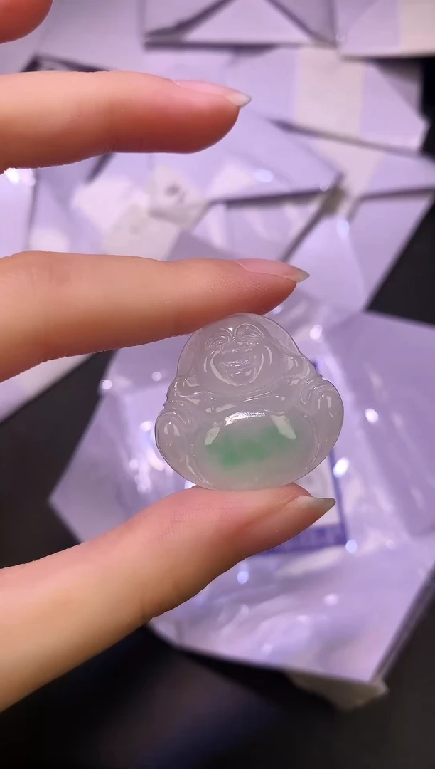 翡翠未镶嵌吊坠(不含链)天然缅甸翡翠A货佛公