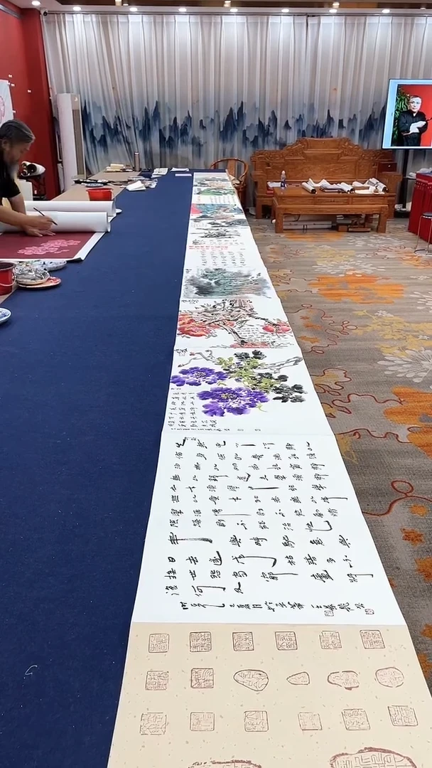 书法田双乐 李发治梁汉民 多位老师书画合作册页