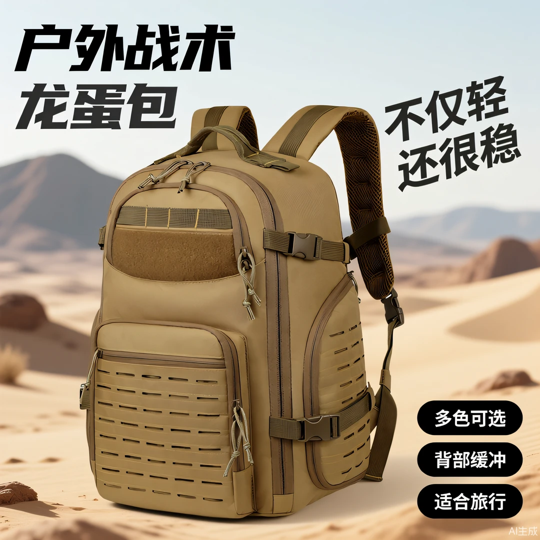 户外运动战术背包休闲防水耐磨学生多功能通勤户外旅行包40登山包
