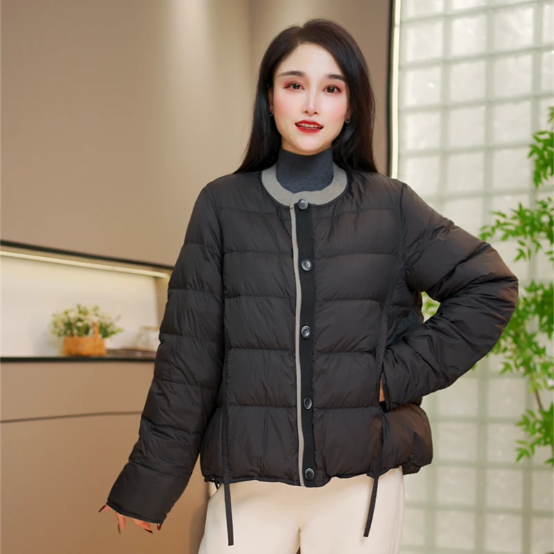 羽绒服女冬短款2025新款韩版宽松圆领时尚洋气时髦小个子爆款外套