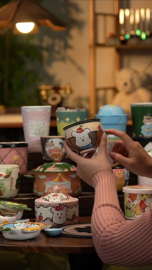 杯子瓷A198景德镇原创手工陶瓷