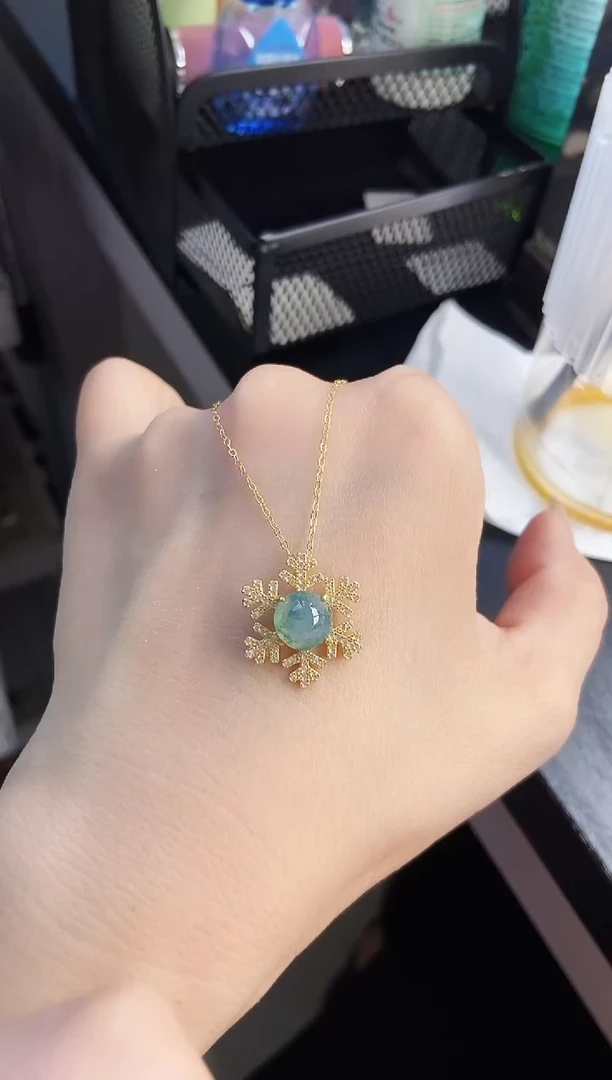 颈饰银S925镶嵌翡翠21