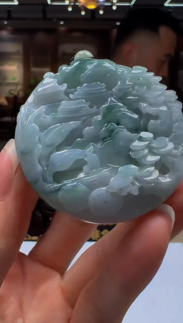 翡翠未镶嵌颈饰Q2025-7-28-14